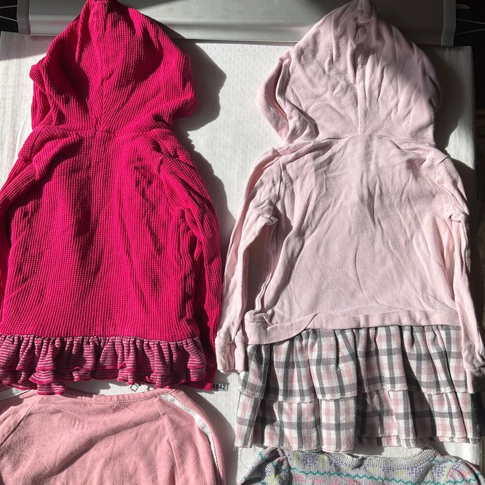 Circo Bundle of Clothes Baby Girl 18M Pink Gray T-shirts Full-zip Jacket Pj Set - Picture 10 of 12